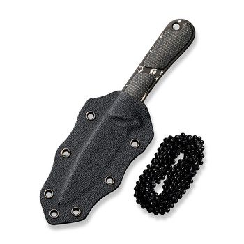 Civivi Mini Elementum Fixed Blade Knife Dark Green Canvas Micarta Handle Damascus Drop Point Plain Edge C23010-DS1