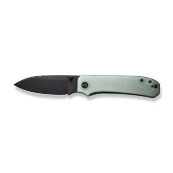 WE Big Banter Folding Knife Natural G10 Handle 20CV Drop Point Plain Edge Black Stonewash Finish WE21045-3 WE Big Banter Folding Knife Natural G10 Handle 20CV Drop Point Plain Edge Black Stonewash Finish WE21045-3