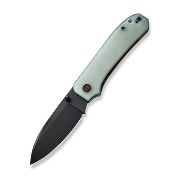 WE Big Banter Folding Knife Natural G10 Handle 20CV Drop Point Plain Edge Black Stonewash Finish WE21045-3 WE Big Banter Folding Knife Natural G10 Handle 20CV Drop Point Plain Edge Black Stonewash Finish WE21045-3