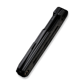 WE Navo Folding Knife Black Canvas Micarta Handle 20CV Drop Point Plain Edge Black Stonewash Finish WE22026-1 WE Navo Folding Knife Black Canvas Micarta Handle 20CV Drop Point Plain Edge Black Stonewash Finish WE22026-1