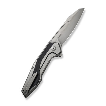 Discontinued Civivi Hypersonic Folding Knife Gray/Black Steel/G10 Handle 14C28N Reverse Tanto Plain Edge Gray Stonewash Finish C22011-2