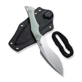 Civivi Vaquita II Fixed Blade Knife Black G10 Handle Nitro-V Kukri Plain Edge Satin Finish C047C-2