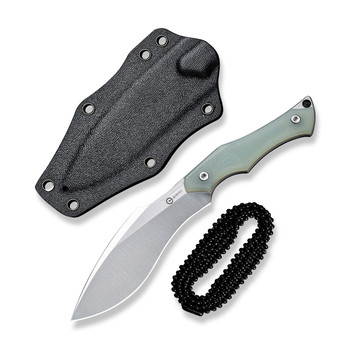Civivi Vaquita II Fixed Blade Knife Black G10 Handle Nitro-V Kukri Plain Edge Satin Finish C047C-2