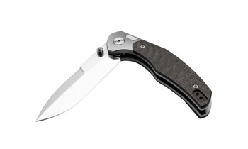 Bastard Knives Utopia Button Lock Pocket Knife M390 Blade Carbon Fiber & Titanium Handle