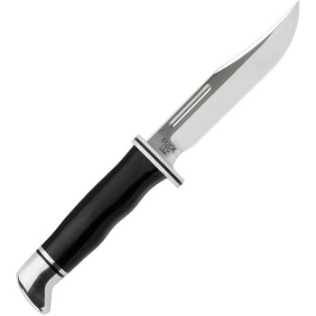 Buck Brahma Fixed Blade Knife Black Phenolic Handle 420HC Clip Point BU117BKS