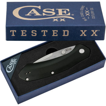 Case Cutlery Westline Folding Knife Black Stonewash Aluminum Handle S35VN Plain Edge Stonewash Finish 36550