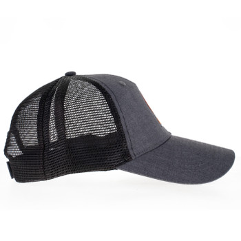 White Mountain Knives Truckers Cap Hat Heather Gray w/ Black Mesh Back
