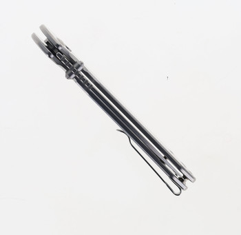 CJRB Large Pyrite Button Lock Folding Knife Stainless Steel Handle AR-RPM9 Plain Edge Stonewash Finish J1925L-ST