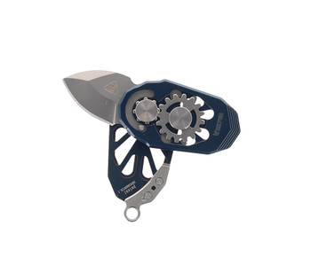 Ketuo Beetle  Mini Key Chain Pocket Knife Bottle Opener Black/Gray Titanium Handle M390 Blade