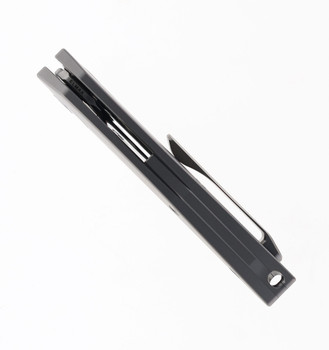 Everyday carry knife shown open with refined blade and clean design