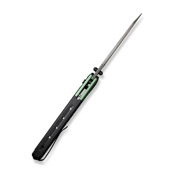 Civivi Sentinel Strike Folding Knife Green Aluminum/Black Handle Damascus Reverse Tanto Plain Edge C22025B-DS1 Civivi Sentinel Strike Folding Knife Green Aluminum/Black Handle Damascus Reverse Tanto Plain Edge C22025B-DS1