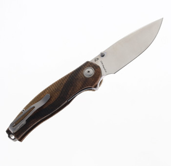 Viper Knives Vale Folding Knife Walnut Wood Handle Magnacut Steel Plain Edge Satin Finish V6004NO
