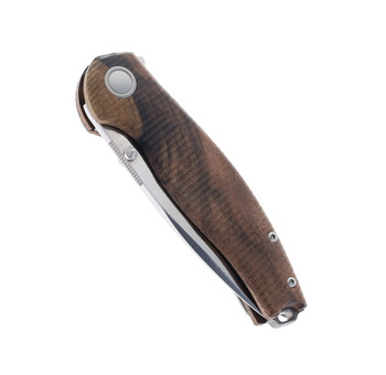 Viper Knives Vale Folding Knife Walnut Wood Handle Magnacut Steel Plain Edge Satin Finish V6004NO