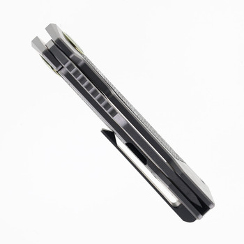 TwoSun David Chen TS500-Sand Flipper Tanto Folding Knife Micarta & Titanium Handle