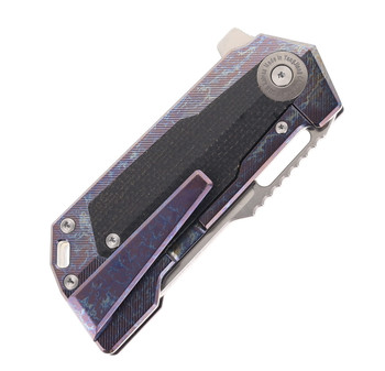 TwoSun David Chen TS500-COLOR Flipper Tanto Pocket Knife Micarta & Colored Titanium Handle