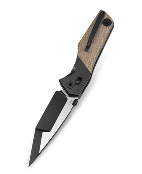 Bestech Cetus Folding Knife Black/Bronze Titanium/Natural Canvas Micarta Handle M390 Black/Satin Finish BT2304B Bestech Cetus Folding Knife Black/Bronze Titanium/Natural Canvas Micarta Handle M390 Black/Satin Finish BT2304B