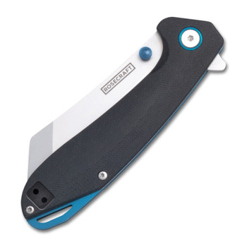 RoseCraft Ogee Folding Knife Black G10 Handle D2 Cleaver Plain Edge Stonewash Finish RCM007 RoseCraft Ogee Folding Knife Black G10 Handle D2 Cleaver Plain Edge Stonewash Finish RCM007