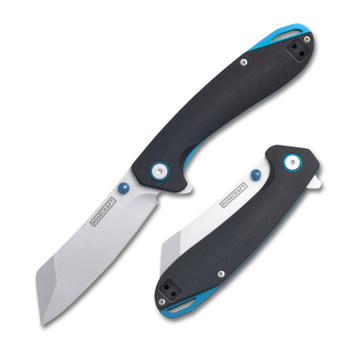 RoseCraft Ogee Folding Knife Black G10 Handle D2 Cleaver Plain Edge Stonewash Finish RCM007 RoseCraft Ogee Folding Knife Black G10 Handle D2 Cleaver Plain Edge Stonewash Finish RCM007