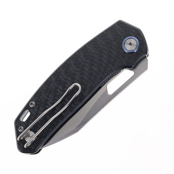Divo Knives Growler V2 Pocket Knife Carbon Fiber Handle Satin 154CM Plain Edge Divo Knives Growler V2 Pocket Knife Carbon Fiber Handle Satin 154CM Plain Edge