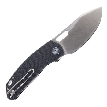 Divo Knives Growler V2 Pocket Knife Carbon Fiber Handle Satin 154CM Plain Edge Divo Knives Growler V2 Pocket Knife Carbon Fiber Handle Satin 154CM Plain Edge