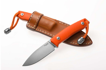 Lion Steel M1 Fixed Blade Knife Orange G10 Handle M390 Plain Edge Satin Finish M1-GOR