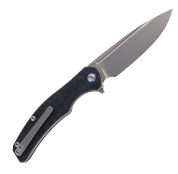 Miguron Knives Velona Flipper Folding Knife M390 Sandblasted Blade Carbon Fiber and Titanium Handle MGR-613-SGY Miguron Knives Velona Flipper Folding Knife M390 Sandblasted Blade Carbon Fiber and Titanium Handle MGR-613-SGY