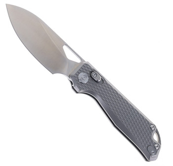 Kunwu Knives Pulsar Pocket Knife XT Lock Textured Titanium Handle