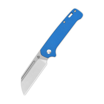QSP Penguin Slip Joint Folding Knife Blue G10 Handle 14C28N Plain Edge QS130SJ-C