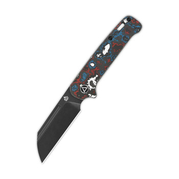 ナイフ QSP Penguin Slip Joint Folding Knife Black/Red/Blue Carbon