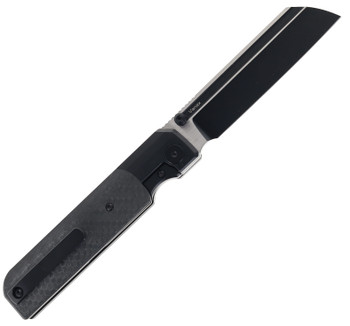 Knife Standards RR Station Pocket Knife Aqua Carbon Fiber & Titanium Handle Two-Toned DLC Black Vanax Blade Knife Standards RR Station Pocket Knife Aqua Carbon Fiber & Titanium Handle Two-Toned DLC Black Vanax Blade