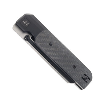 Knife Standards RR Station Pocket Knife Aqua Carbon Fiber & Titanium Handle Two-Toned DLC Black Vanax Blade Knife Standards RR Station Pocket Knife Aqua Carbon Fiber & Titanium Handle Two-Toned DLC Black Vanax Blade
