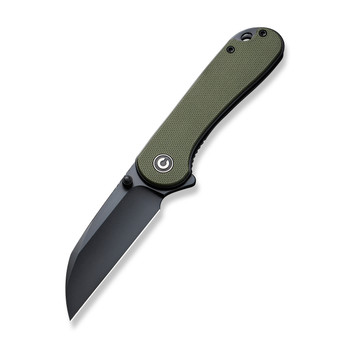 Civivi Elementum Folding Knife OD Green G10 Handle Nitro-V Wharncliffe Plain Black Blade C18062AF-2