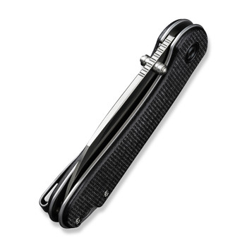 Civivi Elementum Folding Knife Black Canvas Micarta Handle Nitro-V Wharncliffe Plain Edge Satin Finish C18062AF-3 Civivi Elementum Folding Knife Black Canvas Micarta Handle Nitro-V Wharncliffe Plain Edge Satin Finish C18062AF-3