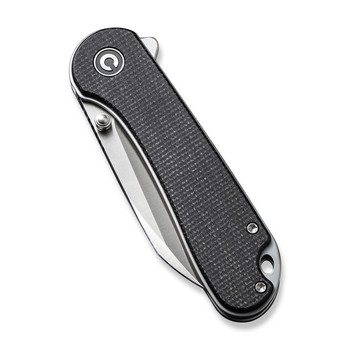 Civivi Elementum Folding Knife Black Canvas Micarta Handle Nitro-V Wharncliffe Plain Edge Satin Finish C18062AF-3 Civivi Elementum Folding Knife Black Canvas Micarta Handle Nitro-V Wharncliffe Plain Edge Satin Finish C18062AF-3