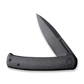 Civivi Caetus Folding Knife Black Burlap Micarta Handle 14C28N Spear Point Plain Edge Black Stonewash Finish C21025C-2 Civivi Caetus Folding Knife Black Burlap Micarta Handle 14C28N Spear Point Plain Edge Black Stonewash Finish C21025C-2
