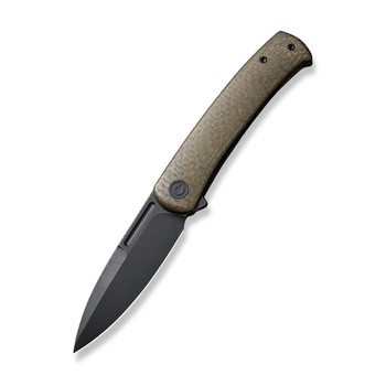 Civivi Caetus Folding Knife Green Burlap Micarta Handle 14C28N Spear Point Plain Edge Black Stonewash Finish C21025C-3 Civivi Caetus Folding Knife Green Burlap Micarta Handle 14C28N Spear Point Plain Edge Black Stonewash Finish C21025C-3