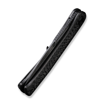 Civivi Caetus Folding Knife Black Twill Carbon Fiber Handle Damascus Spear Point Plain Edge C21025C-DS1 Civivi Caetus Folding Knife Black Twill Carbon Fiber Handle Damascus Spear Point Plain Edge C21025C-DS1
