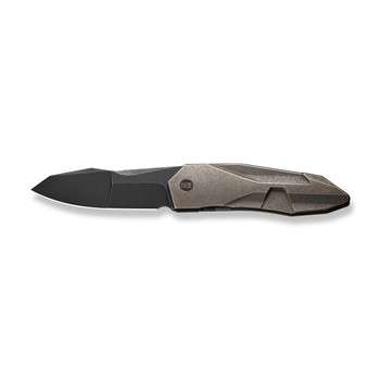 WE Solid Folding Knife Polished Bronze Titanium Handle 20CV Plain Edge Black Stonewash Finish WE22028-3 WE Solid Folding Knife Polished Bronze Titanium Handle 20CV Plain Edge Black Stonewash Finish WE22028-3