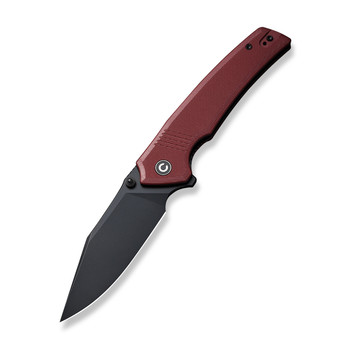Civivi Tranquil Folding Knife Burgundy G10 Handle 14C28N Clip Point Plain Black Blade C23027-2 Civivi Tranquil Folding Knife Burgundy G10 Handle 14C28N Clip Point Plain Black Blade C23027-2