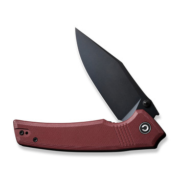 Civivi Tranquil Folding Knife Burgundy G10 Handle 14C28N Clip Point Plain Black Blade C23027-2 Civivi Tranquil Folding Knife Burgundy G10 Handle 14C28N Clip Point Plain Black Blade C23027-2