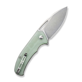 Sencut Phantara Folding Knife Natural G10 Handle 9Cr18MoV Drop Point Plain Edge Stonewash Finish S23014-2