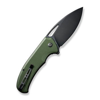 Sencut Phantara Folding Knife OD Green G10 Handle 9Cr18MoV Drop Point Plain Black Blade S23014-3