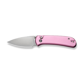 Civivi Qubit Folding Knife Pink Aluminum Handle 14C28N Drop Point Plain Edge Satin Finish C22030E-5
