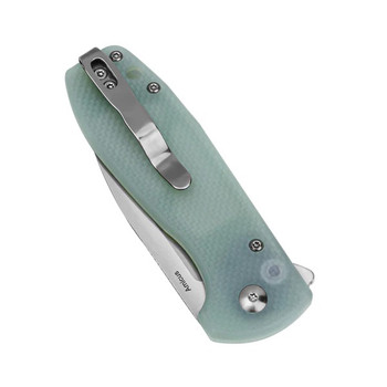Kizer Amicus Folding Knife Jade G10 Handle 9Cr18MoV Drop Point Plain Edge Satin Finish L3002A2 Kizer Amicus Folding Knife Jade G10 Handle 9Cr18MoV Drop Point Plain Edge Satin Finish L3002A2