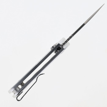 WMK Exclusive CJRB Mini Pyrite Frag Pattern Button Lock Pocket Knife Aluminum Handle AR-RPM9 Warncliffe Plain Edge Stonewash Finish J1933-AL