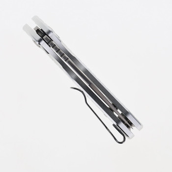 WMK Exclusive CJRB Mini Pyrite Frag Pattern Button Lock Pocket Knife Aluminum Handle AR-RPM9 Warncliffe Plain Edge Stonewash Finish J1933-AL