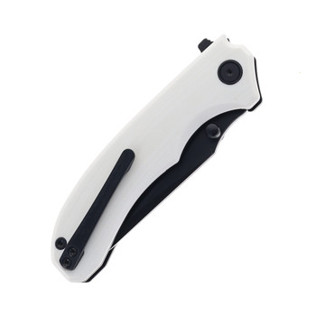 Miguron Centurion Folding Knife White G10 Handle 14C28N Plain Black Blade MGR-812WH Miguron Centurion Folding Knife White G10 Handle 14C28N Plain Black Blade MGR-812WH