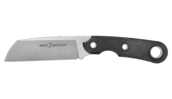 Viper BASIC2 CB Fixed Blade Knife Black Canvas Micarta Handle D2 Plain Edge Stonewash Finish VT4032CB