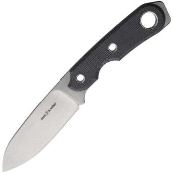 Viper BASIC3 CB Fixed Blade Knife Black Canvas Micarta Handle D2 Plain Edge Satin Finish VT4036CB