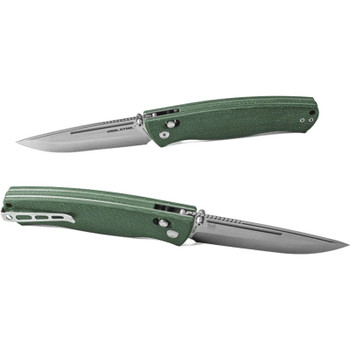 Real Steel Pathfinder Bushcraft Folding Knife Green Micarta Handle 14C28N Plain Edge 7851G Real Steel Pathfinder Bushcraft Folding Knife Green Micarta Handle 14C28N Plain Edge 7851G